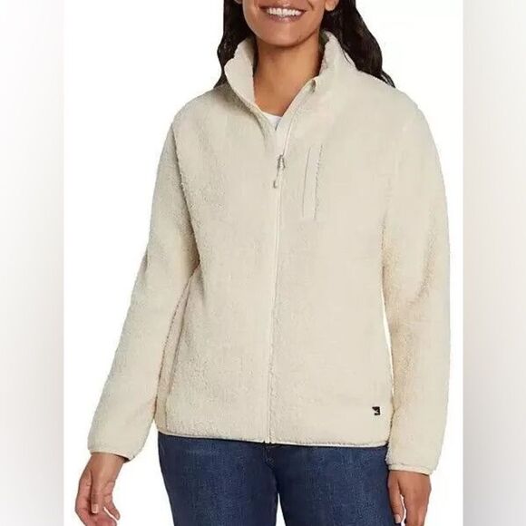 Eddie Bauer Jackets & Blazers - NEW Eddie Bauer Ivory Fleece Jacket